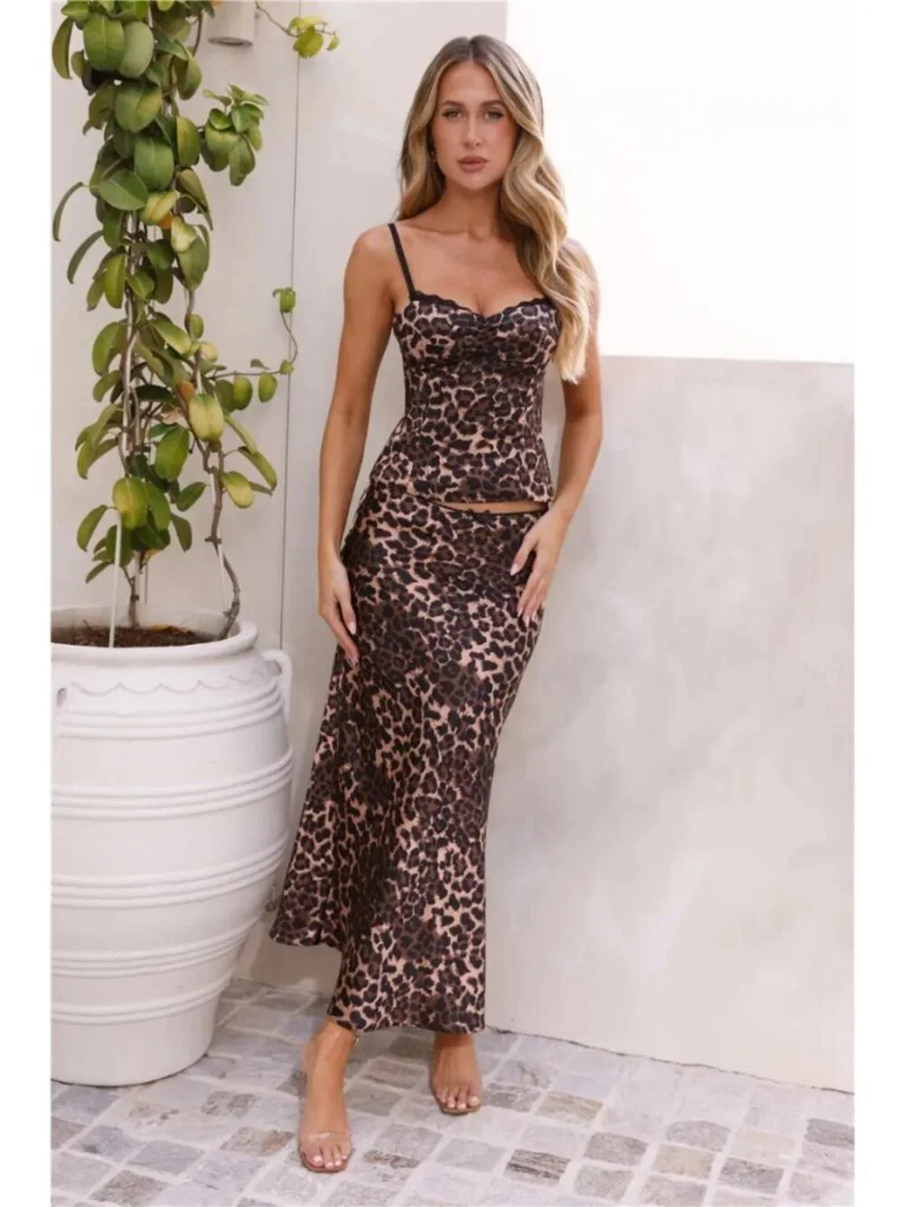 LIONESS Enigmatic Cami in Leopard X-Small Womens Sleeveless Tank Top